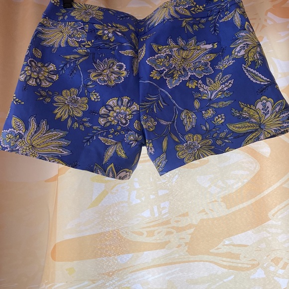 LOFT RIVIERA CHINO SHORTS SIZE 6 🇺🇦BLUE AND YELLOW - Picture 2 of 6